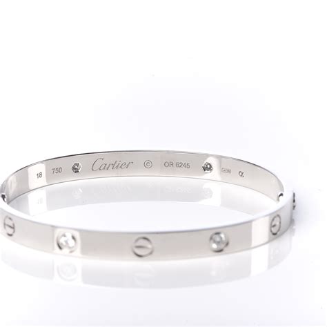 cartier love bracelet diamonds white gold|cartier love bracelet authentic.